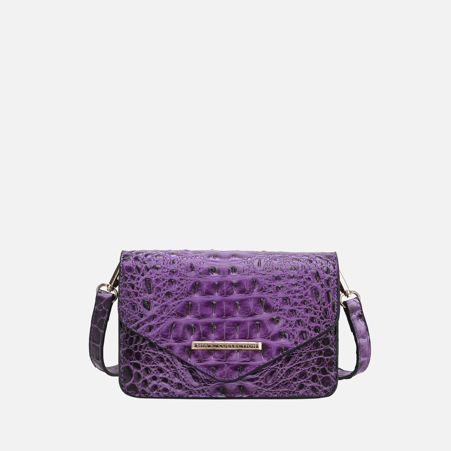 Vanta Solid Croc Saddle Bag
