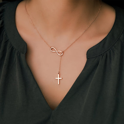 Mint & Lily Infinity Cross Pendant Necklace
