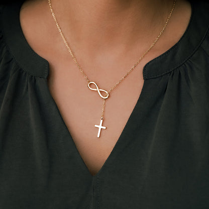 Mint & Lily Infinity Cross Pendant Necklace