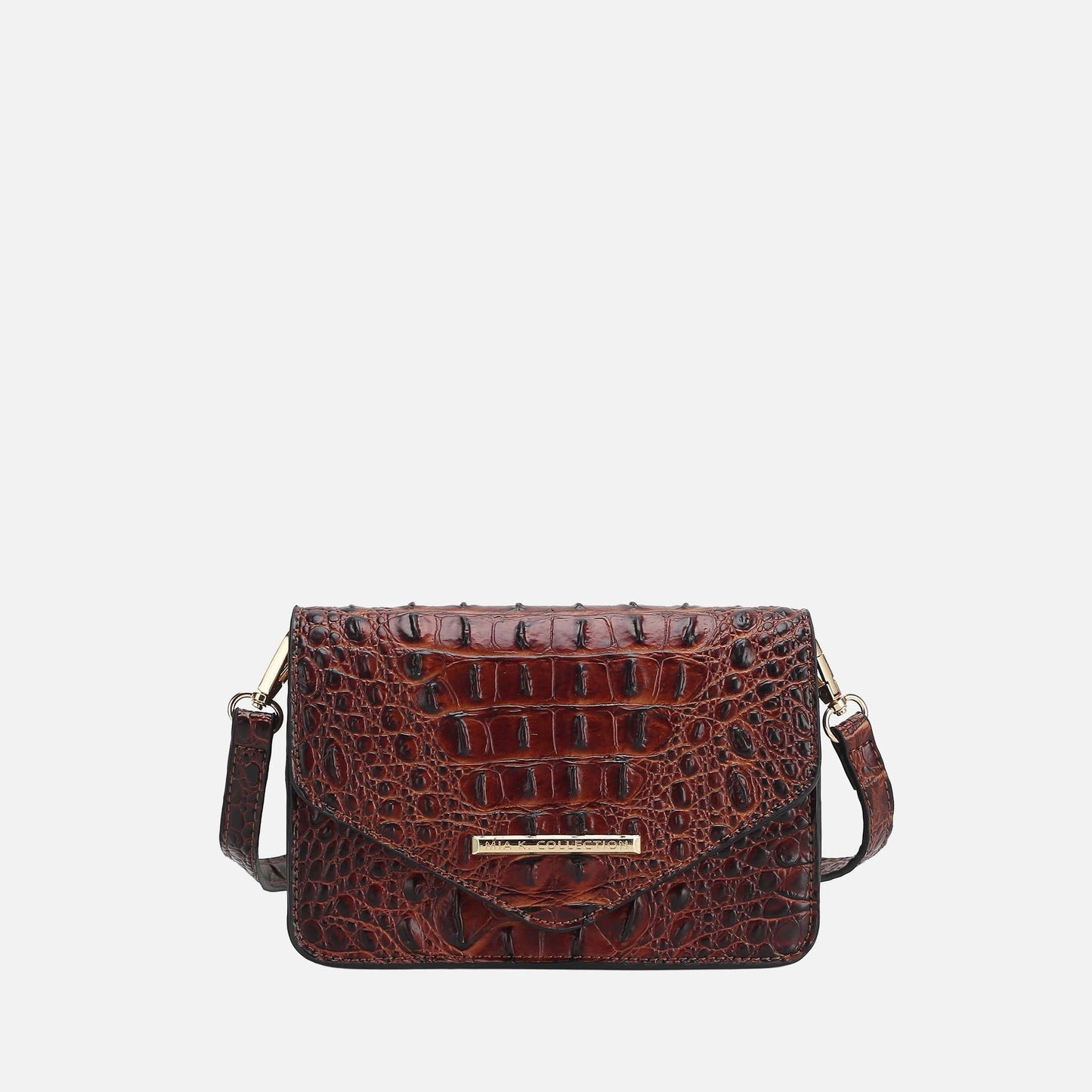 Vanta Solid Croc Saddle Bag