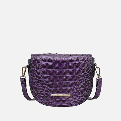 MKF Collection by Mia K. - Amalia Solid Croc Crossbody Bag