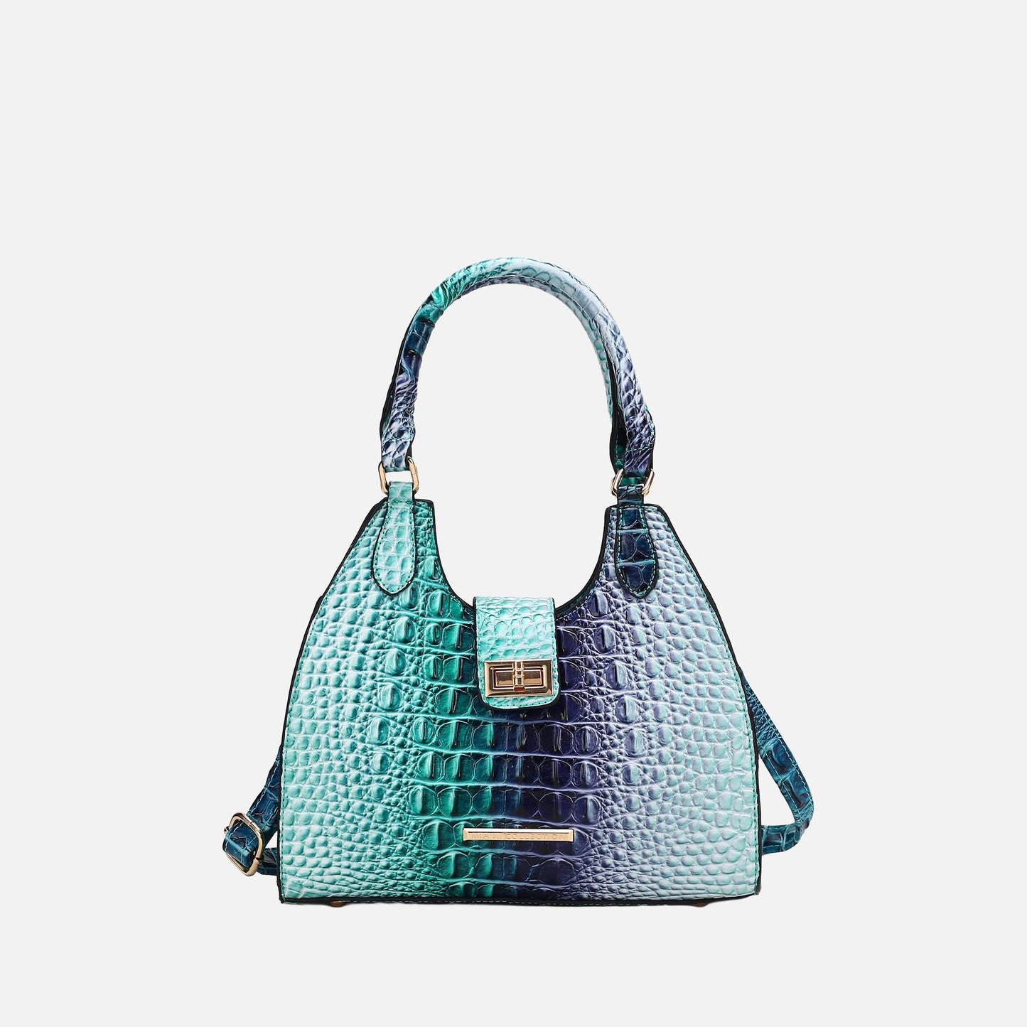 MKF Collection by Mia K. - Ava Gradient Croc Tote Bag