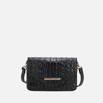 Vanta Solid Croc Saddle Bag