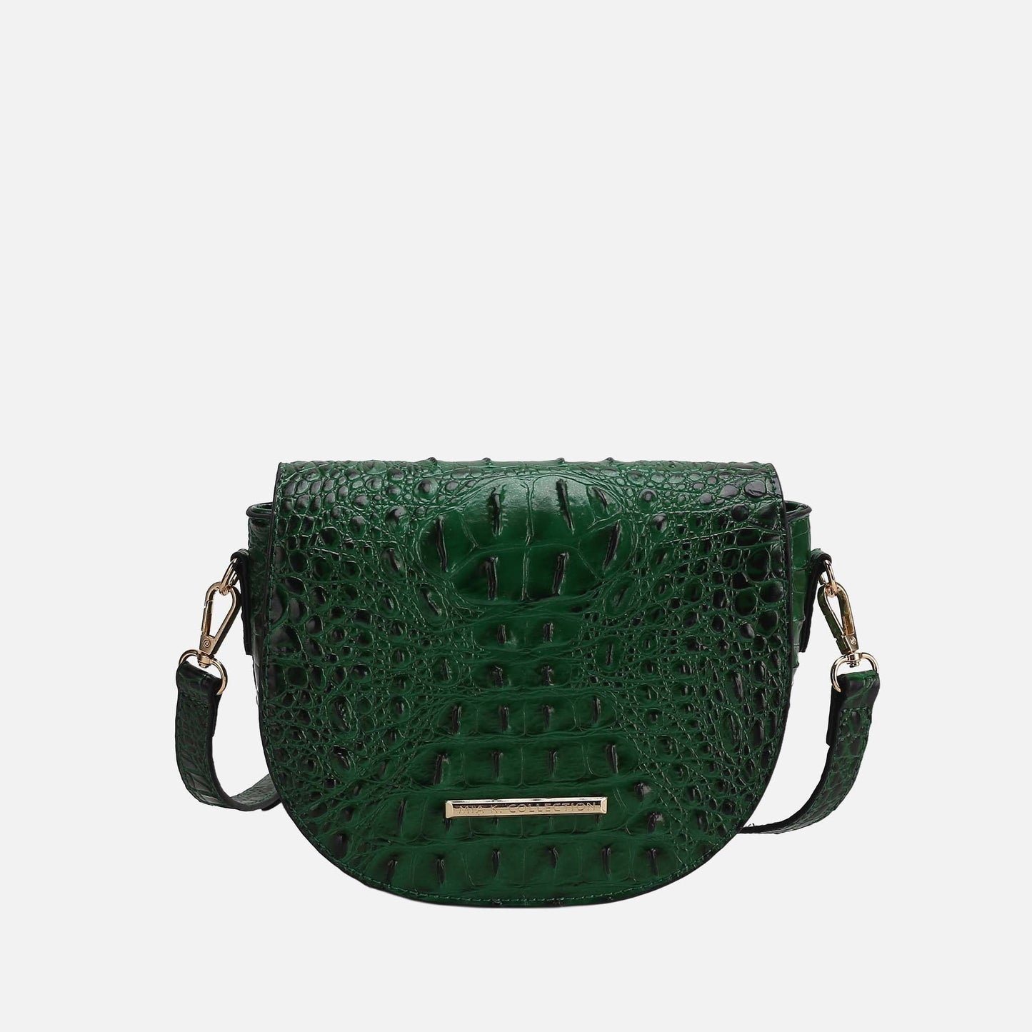 MKF Collection by Mia K. - Amalia Solid Croc Crossbody Bag