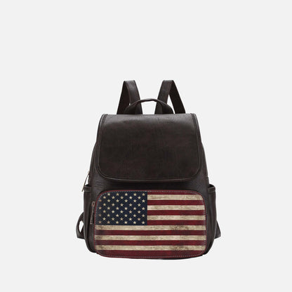 Regina Printed Flag Backpack
