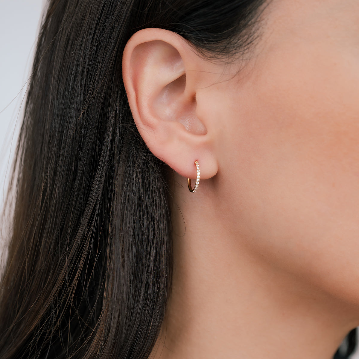 Mint & Lily Eternity Crystal Cartilage Hoop Earrings | 16g