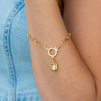 Mint & Lily Baguette Birthstone Charm