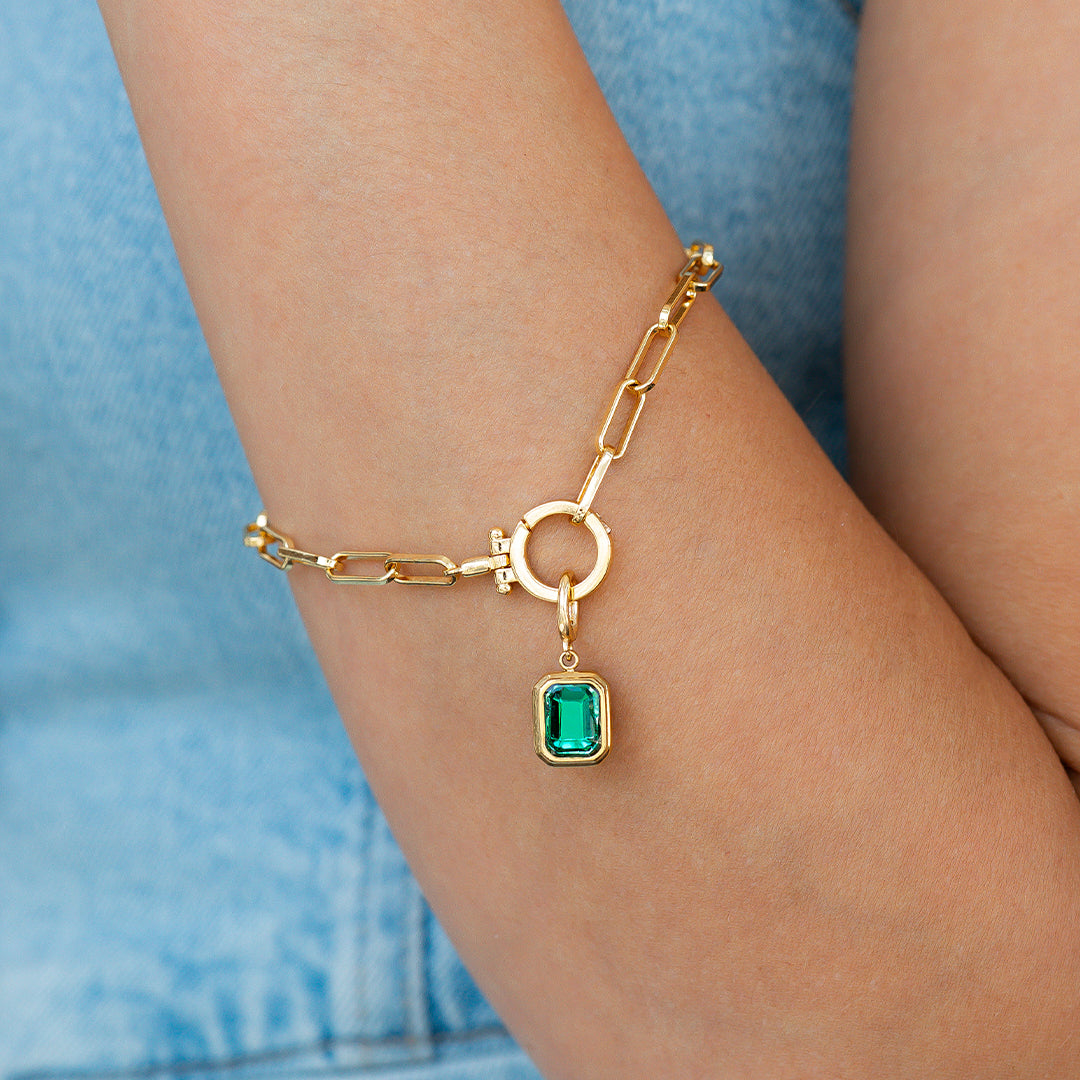 Mint & Lily Baguette Birthstone Charm