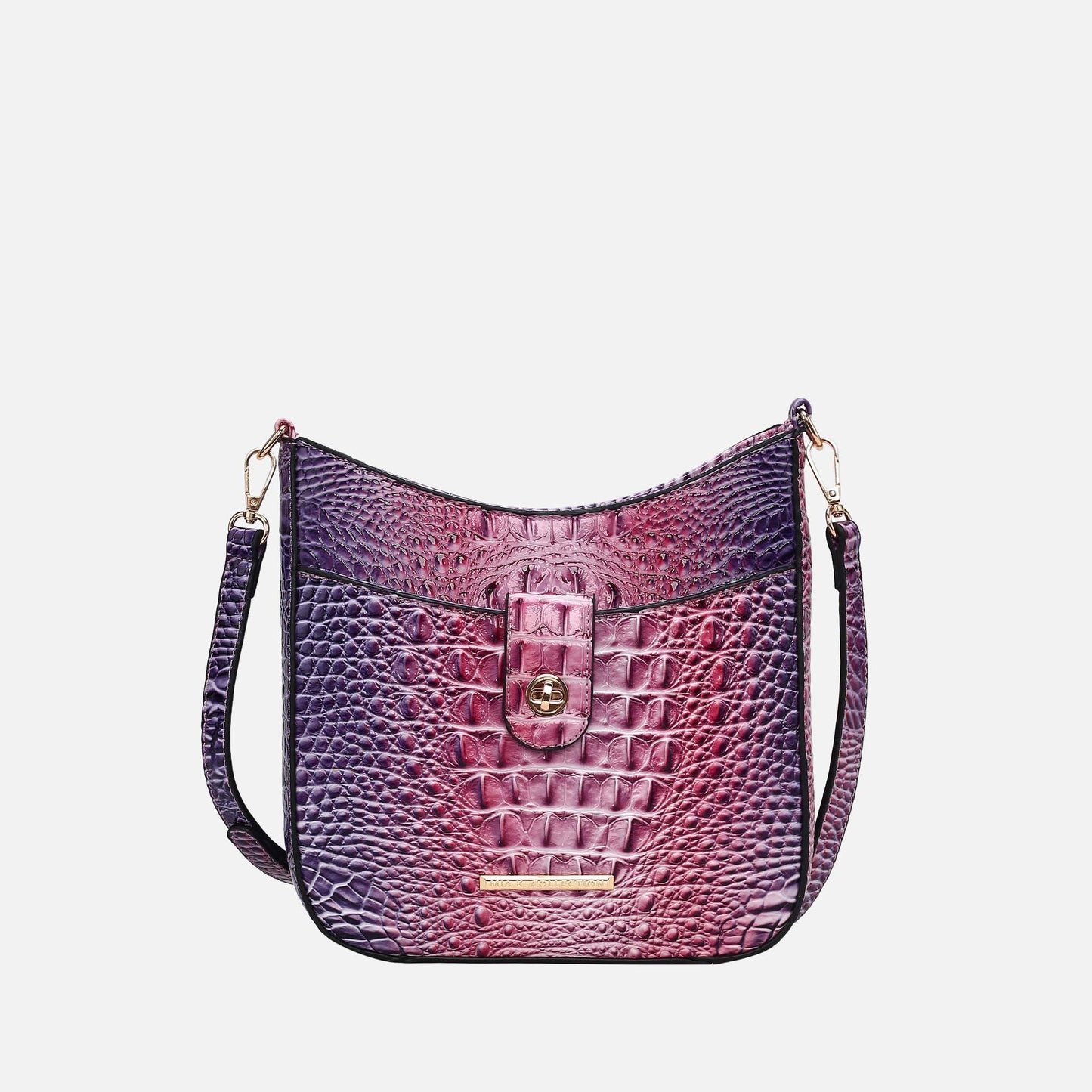 MKF Collection by Mia K. - Giovana Gradient Croc Crossbody Bag