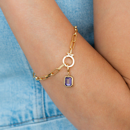 Mint & Lily Baguette Birthstone Charm