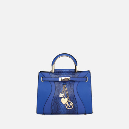 Cassia Snake embossed Satchel Bag