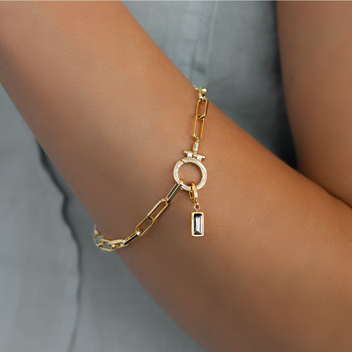 Mint & Lily Dainty Baguette Birthstone Charm