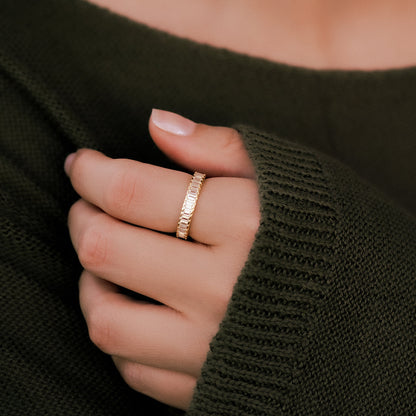 Mint & Lily Baguette Birthstone Eternity Band
