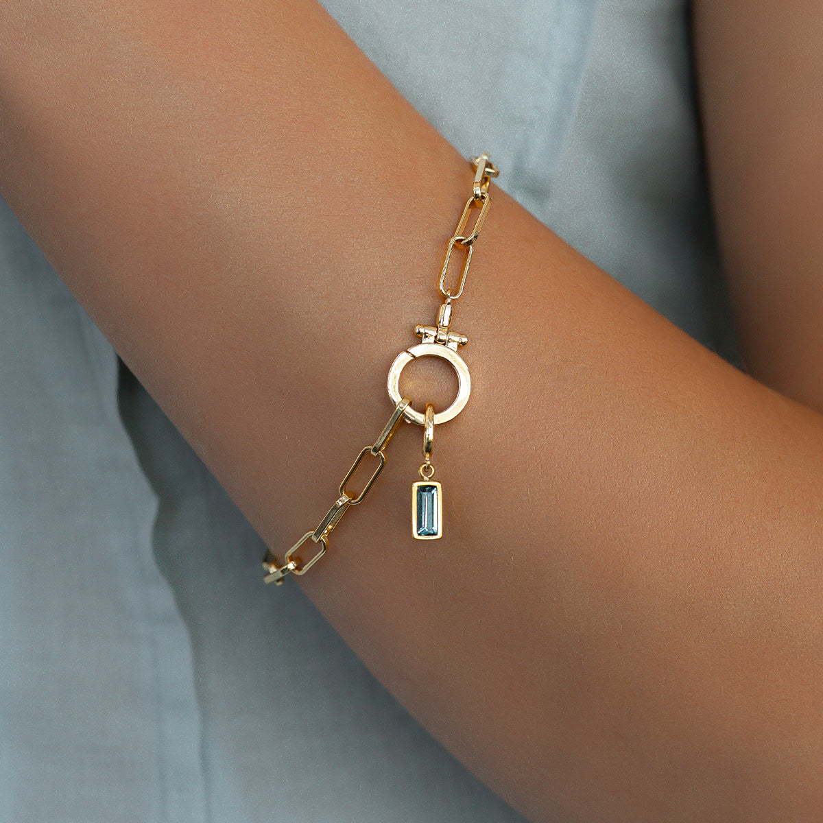 Mint & Lily Dainty Baguette Birthstone Charm