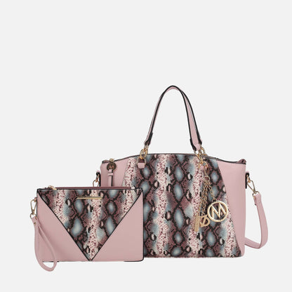 MKF Collection by Mia K. - Addison Shoulder Bag and Wristlet Set