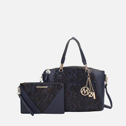 MKF Collection by Mia K. - Addison Shoulder Bag and Wristlet Set