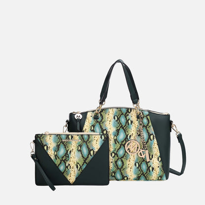 MKF Collection by Mia K. - Addison Shoulder Bag and Wristlet Set