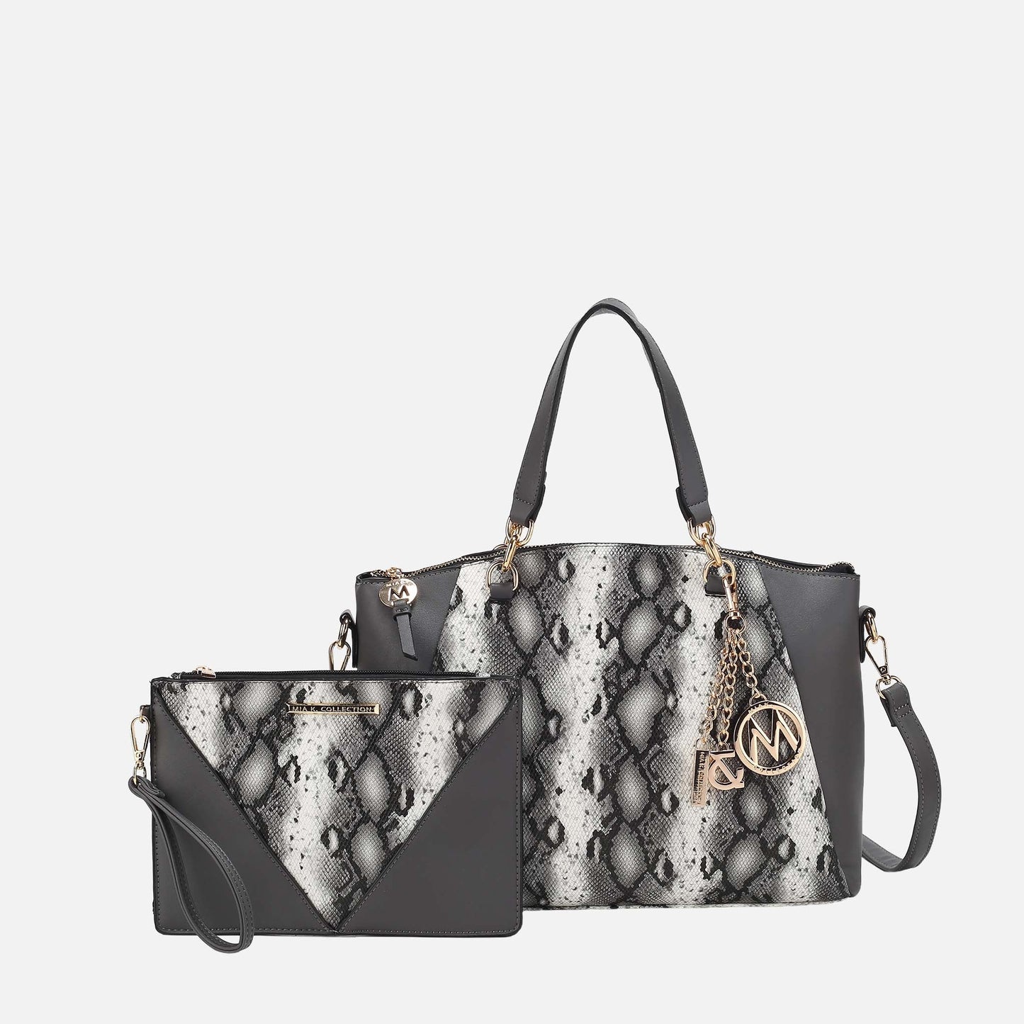 MKF Collection by Mia K. - Addison Shoulder Bag and Wristlet Set