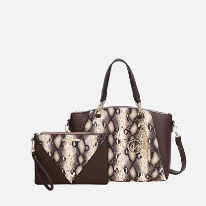 MKF Collection by Mia K. - Addison Shoulder Bag and Wristlet Set