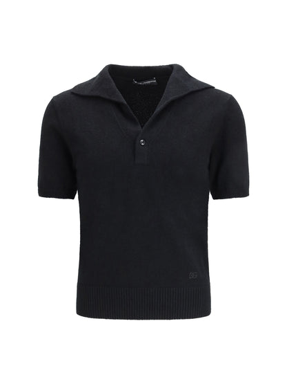 Polo Shirt Cotton-Blend Black