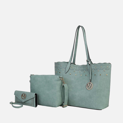 MKF Collection by Mia K. - Mariahna 3 Pcs Shopper Tote, crossbody and Wallet