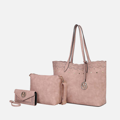MKF Collection by Mia K. - Mariahna 3 Pcs Shopper Tote, crossbody and Wallet