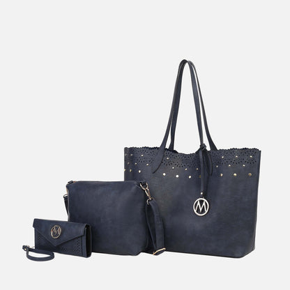 MKF Collection by Mia K. - Mariahna 3 Pcs Shopper Tote, crossbody and Wallet