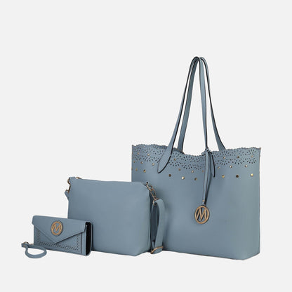 MKF Collection by Mia K. - Mariahna 3 Pcs Shopper Tote, crossbody and Wallet