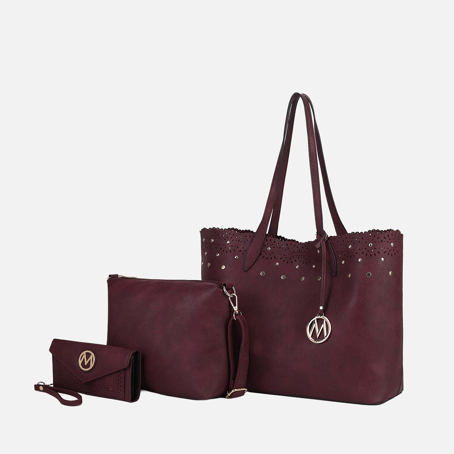 MKF Collection by Mia K. - Mariahna 3 Pcs Shopper Tote, crossbody and Wallet