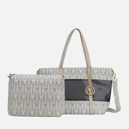 MKF Collection by Mia K. - Belinda Signature Tote Bag and Pouch Set