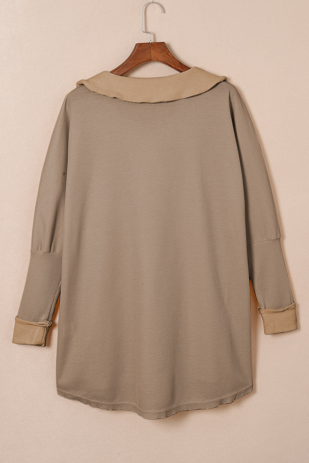 Threaded Pear Bianca Waffle Knit Long Sleeve Top