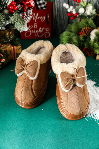 Threaded Pear Brynlee Bow Decor Clog Slippers