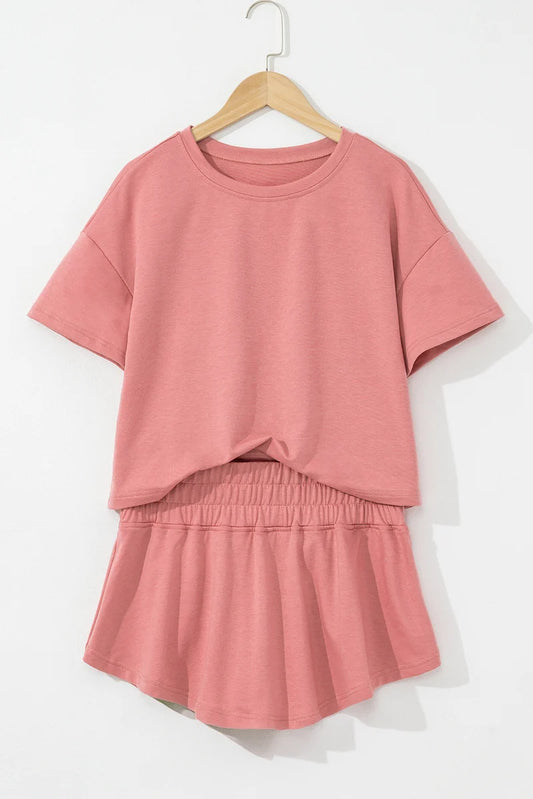 Threaded Pear Evelynn Blossom 2pcs Cropped Tee Set