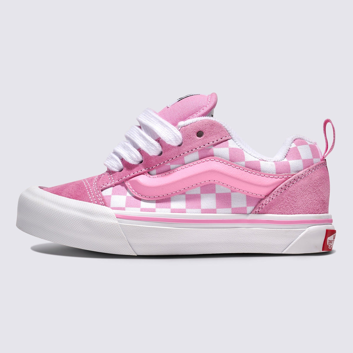 Vans Grade School Knu Skool Checkerboard Prism Pink True White