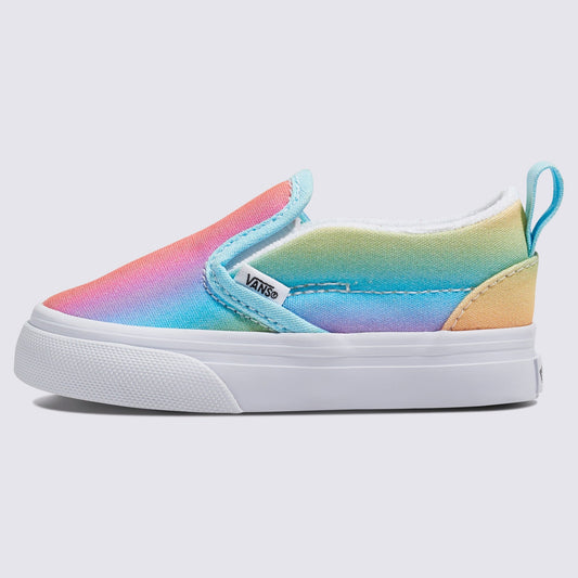 Vans Toddlers Slip-On V Rainbow Multi True White