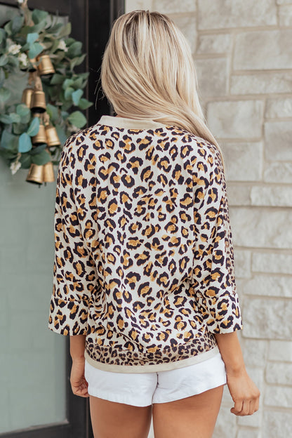 Threaded Pear Dahlia 4 Sleeve Loose Shirt