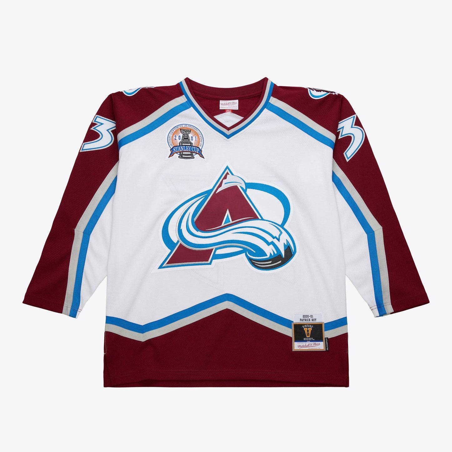 Mitchell & Ness Men's NHL White Jersey Avalanche 2000 Patrick Roy