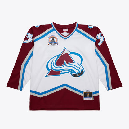 Mitchell & Ness Men's NHL White Jersey Avalanche 2000 Patrick Roy