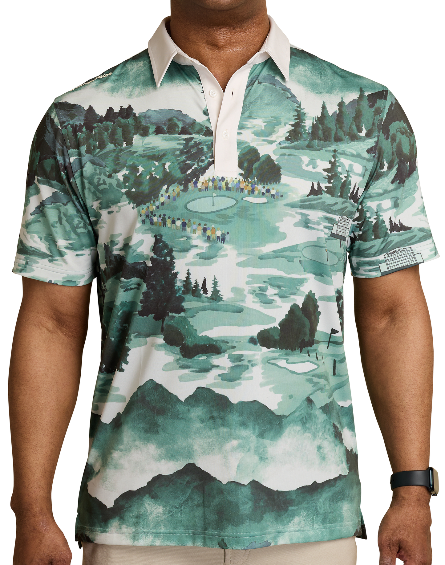 Golf Georgia Landscape Men's Polo