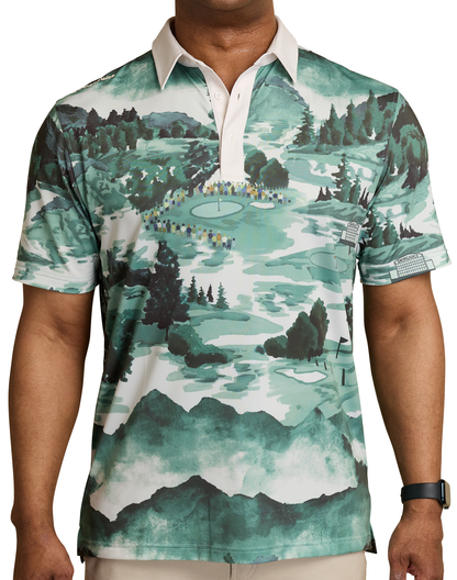 Golf Georgia Landscape Men's Polo