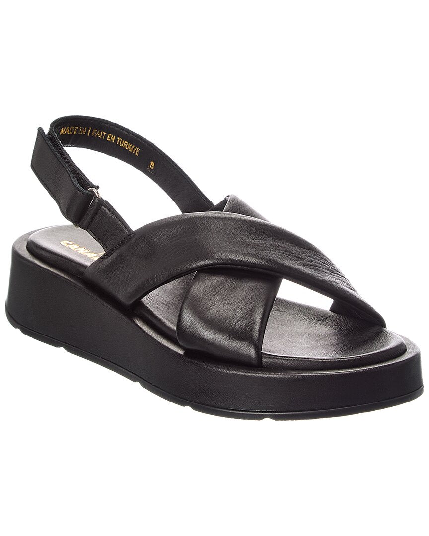 1 Black leather-