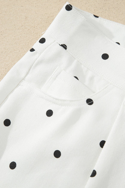Threaded Pear Elise Embroidered Scallop Hem Shorts