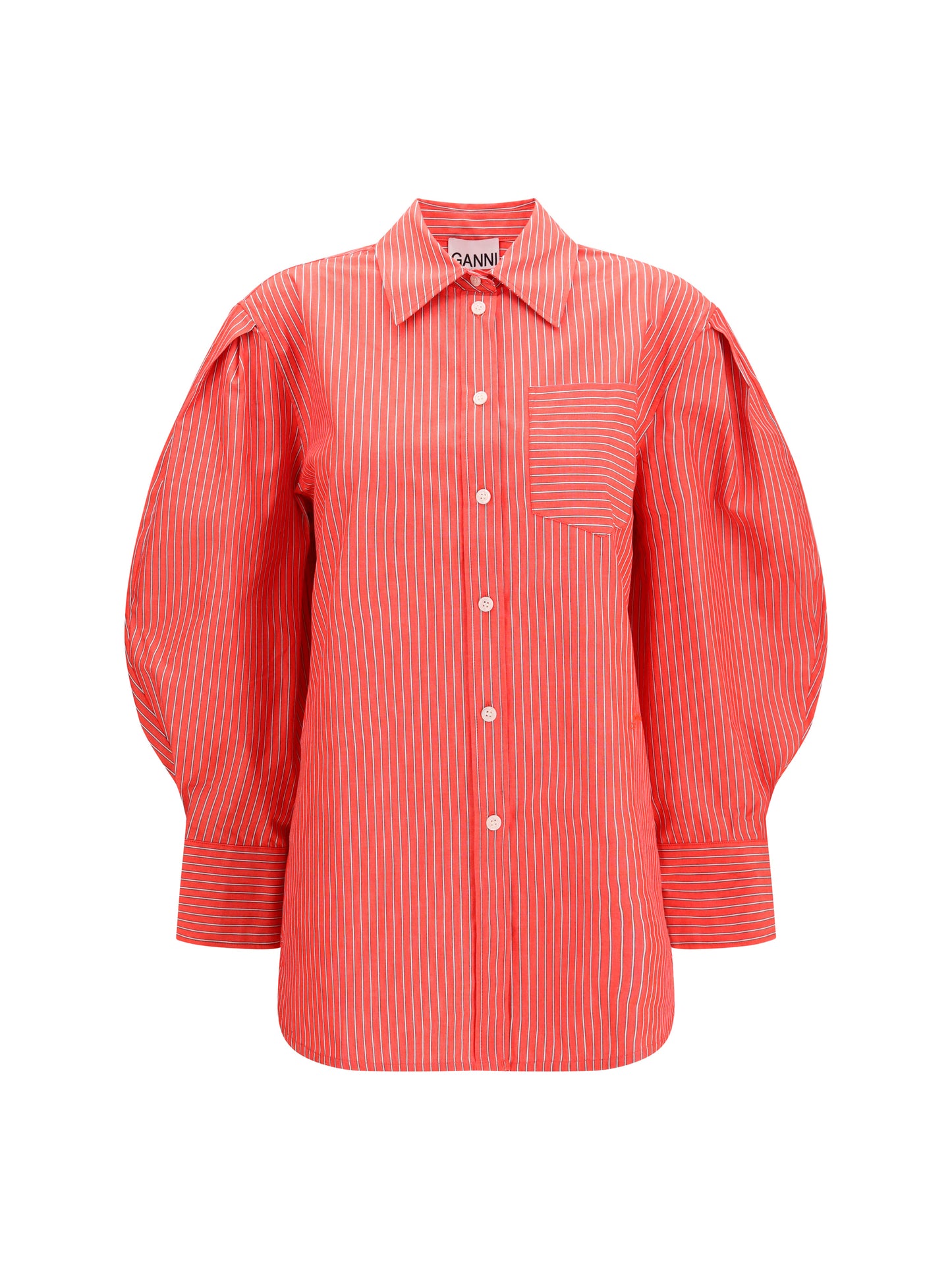 Striped Cotton Shirt High Risk Red