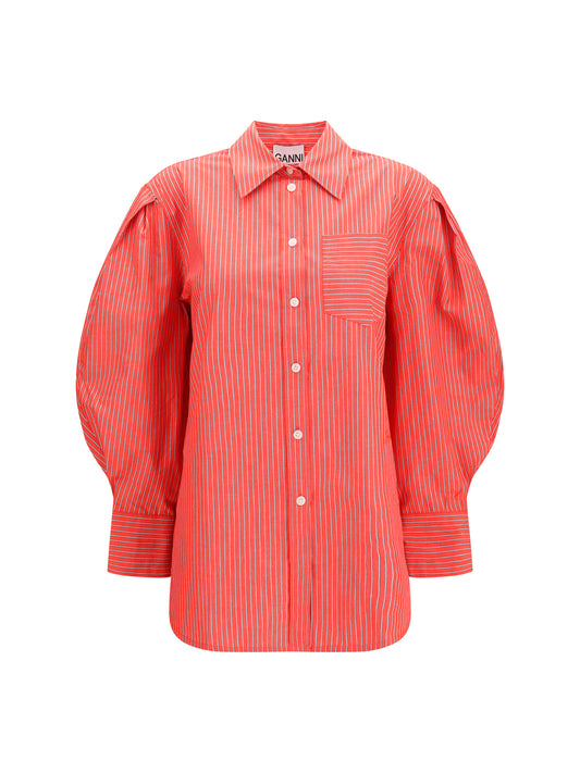 Striped Cotton Shirt High Risk Red