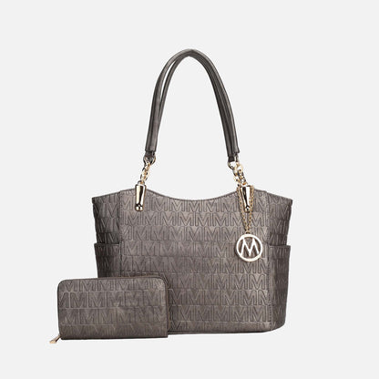 MKF Collection by Mia K. - Allison Signature Tote Bag and Wallet Set