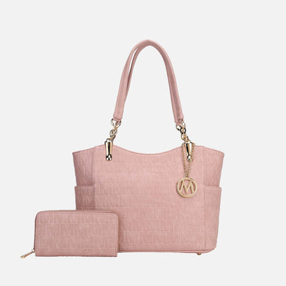 MKF Collection by Mia K. - Allison Signature Tote Bag and Wallet Set