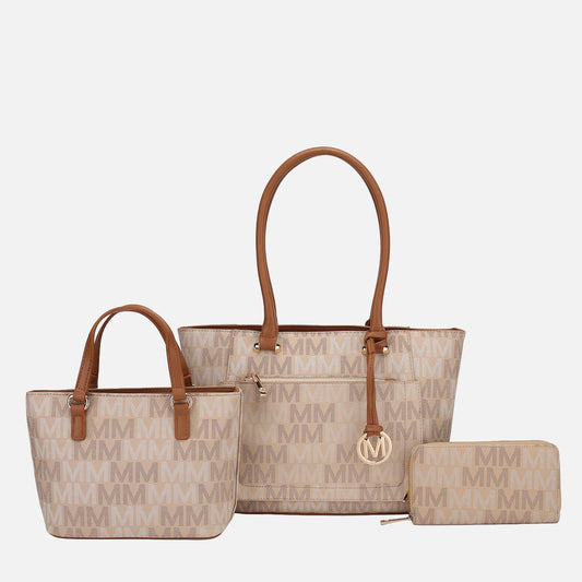 MKF Collection by Mia K. - Lady II Signature Tote Bag and Set
