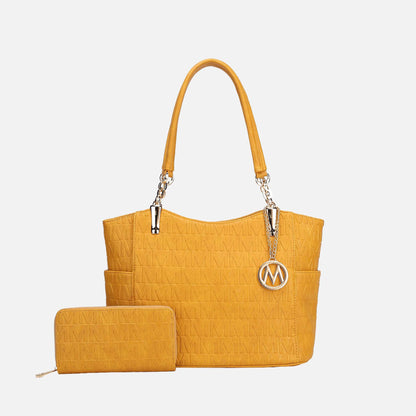 MKF Collection by Mia K. - Allison Signature Tote Bag and Wallet Set