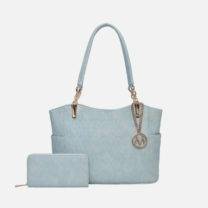 MKF Collection by Mia K. - Allison Signature Tote Bag and Wallet Set