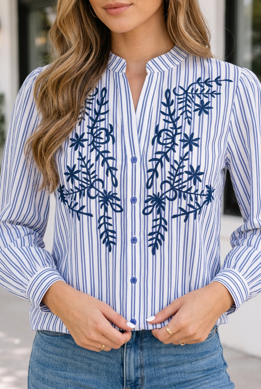 Threaded Pear Laylah Long Sleeve Shirt Long Sleeve Top